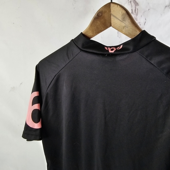 Twin Six Cycling Jersey Women XL Black Pink Plaid Skull Bike Zip Pockets Top - Picture 6 of 11